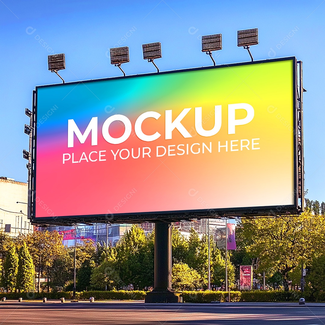 Mockup Painel Publicitário PSD Editável