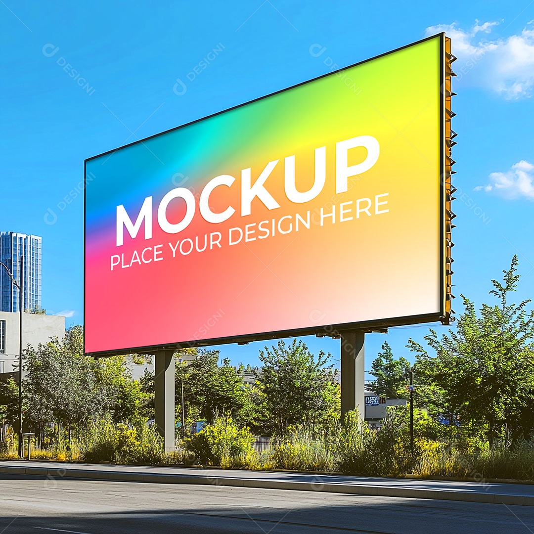Mockup Painel Publicitário PSD Editável