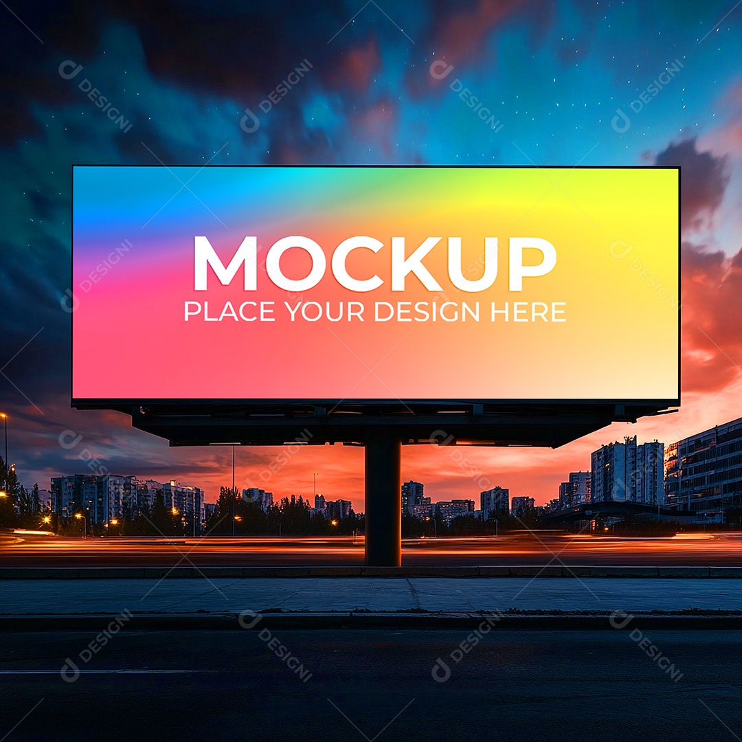 Mockup Painel Publicitário PSD Editável