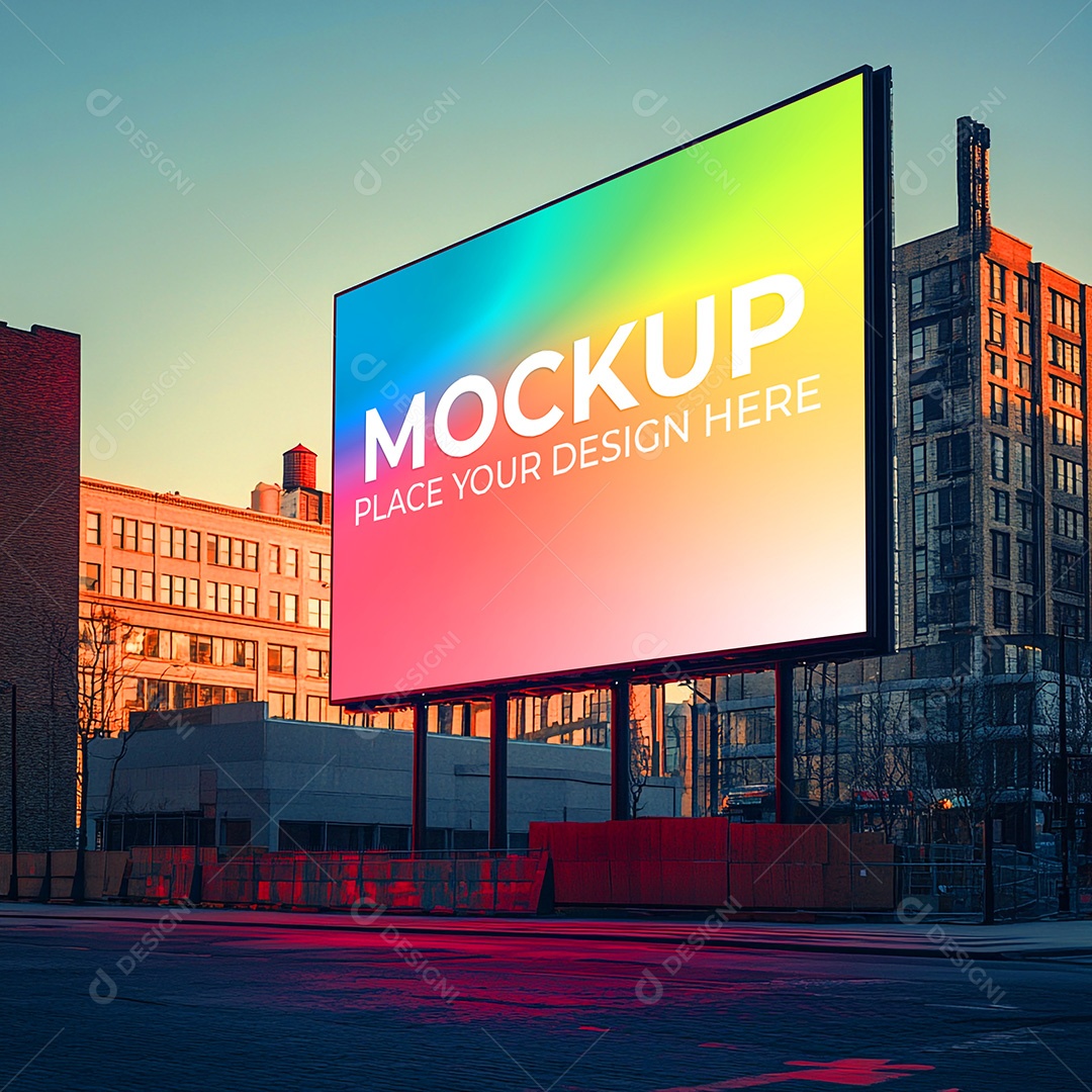 Mockup Painel Publicitário PSD Editável