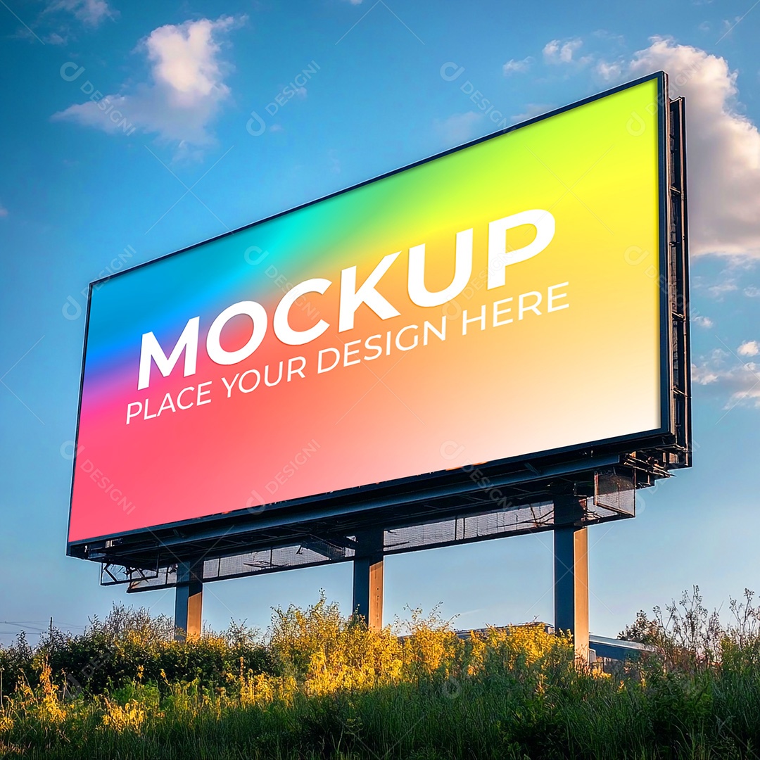 Mockup Painel Publicitário PSD Editável