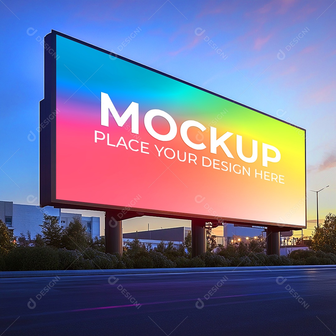 Mockup Painel Publicitário PSD Editável