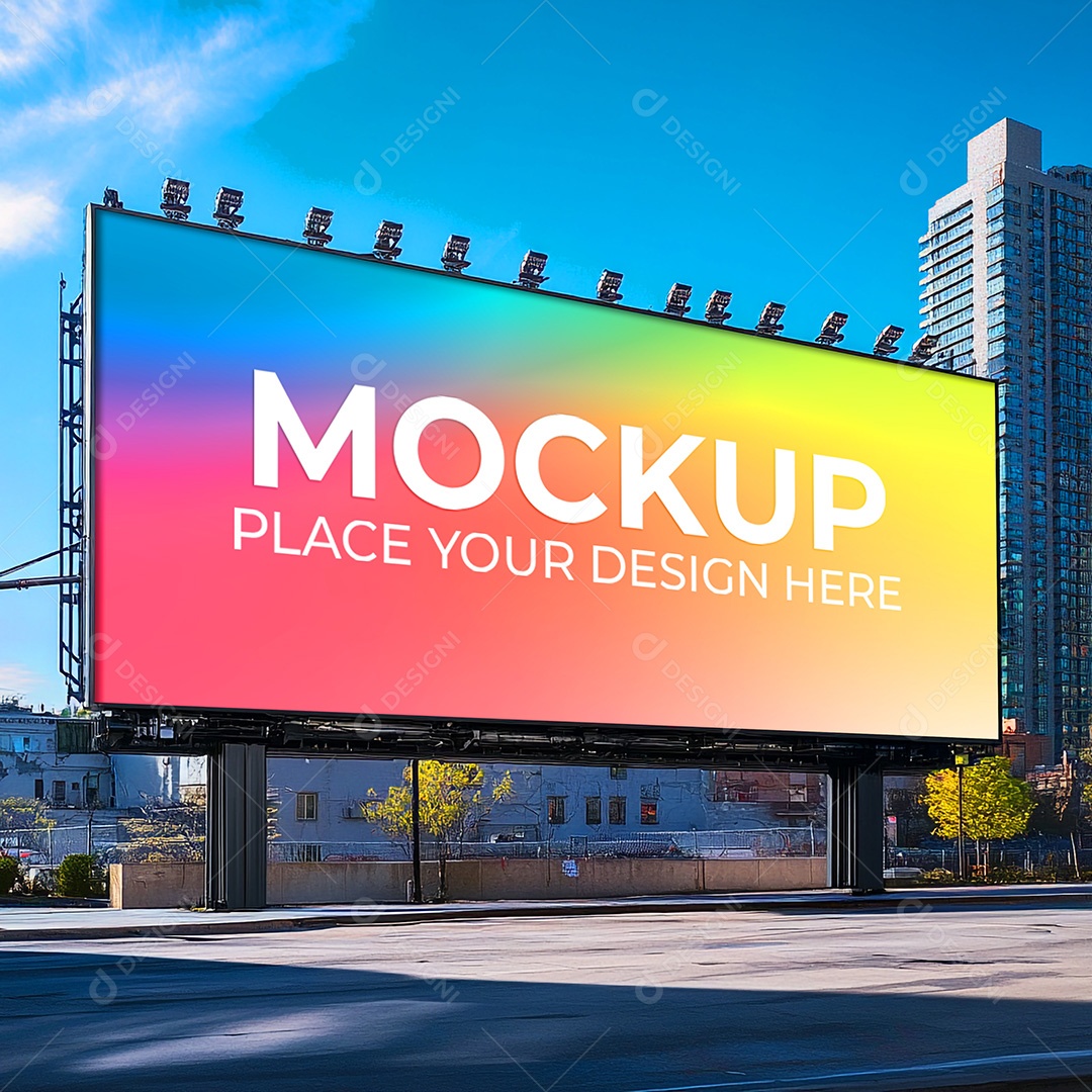 Mockup Painel Publicitário PSD Editável
