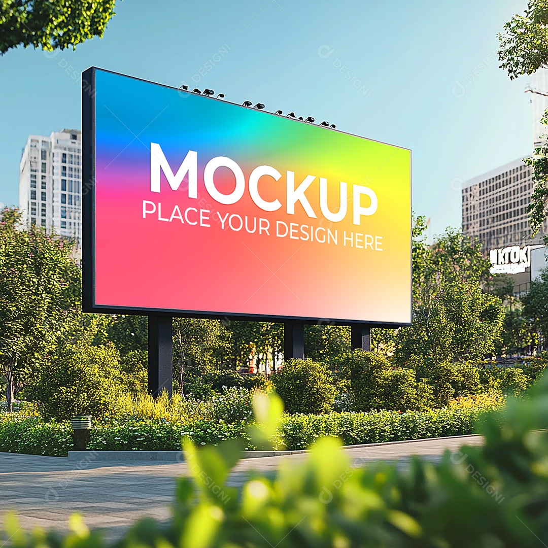 Mockup Painel Publicitário PSD Editável