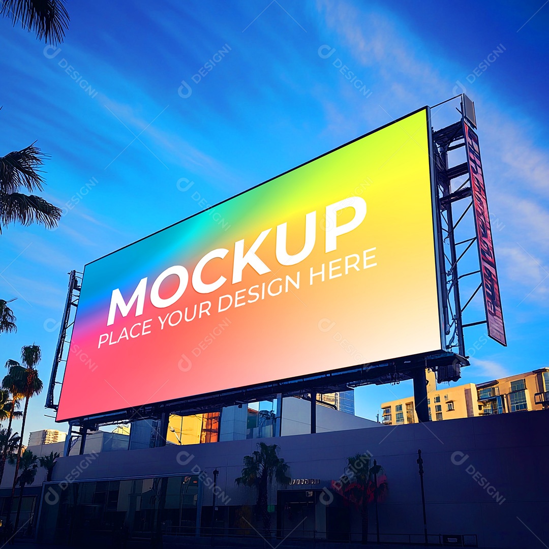 Mockup Painel Publicitário PSD Editável