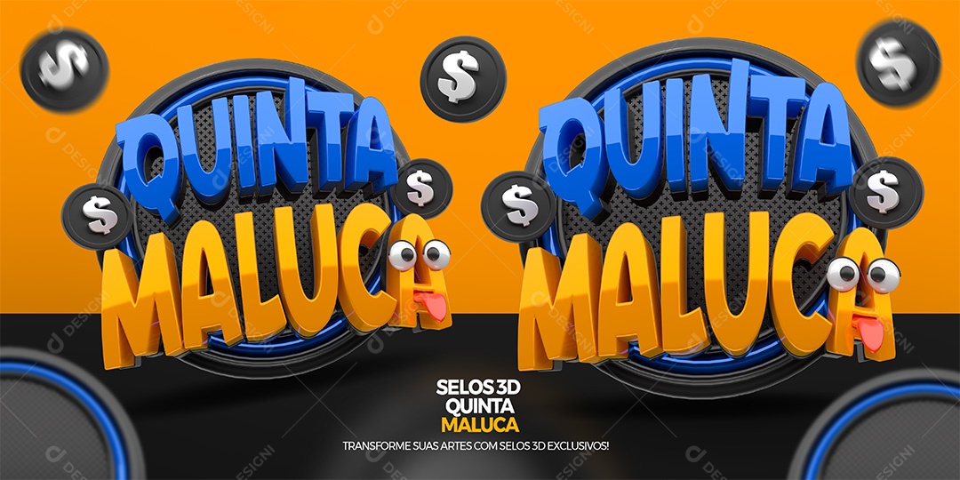 Quinta Maluca Selo 3D para Composição PSD