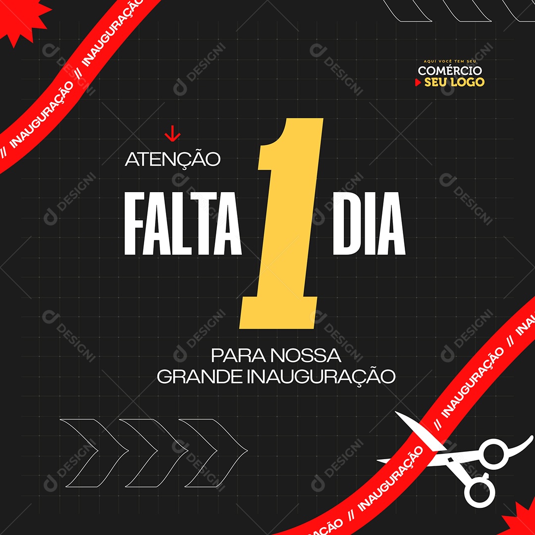 Convite de Inauguração Social Media PSD Editável