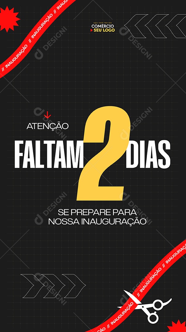 Story Convite de Inauguração Social Media PSD Editável