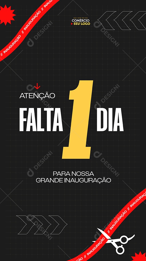 Story Convite de Inauguração Social Media PSD Editável