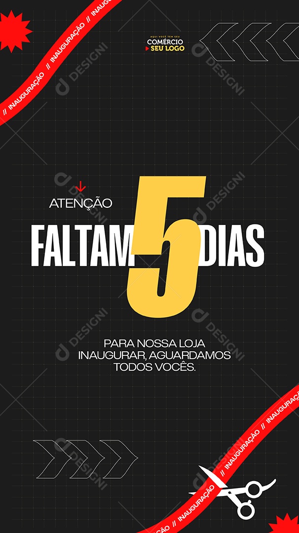 Story Convite de Inauguração Social Media PSD Editável