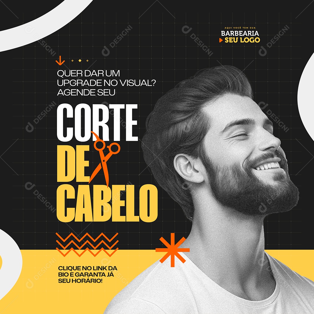 Barbearia Corte de Cabelo Social Media PSD Editável
