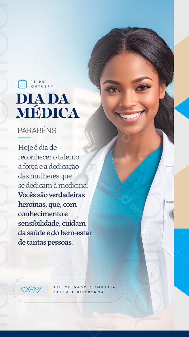 Story Dia do Médico 18  de Outubro Social Media PSD Editável