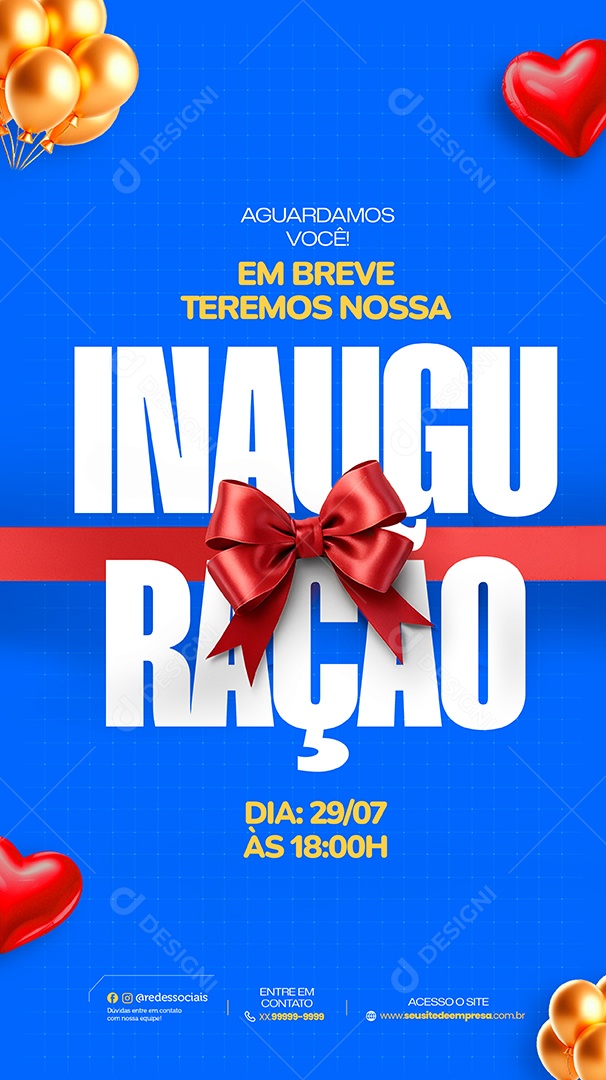 Story Convite de Inauguração Social Media PSD Editável