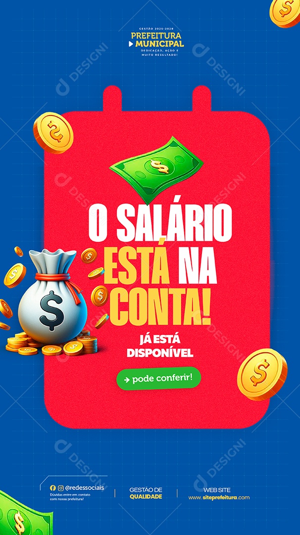 Story Salario Está Na Conta Social Media PSD Editável