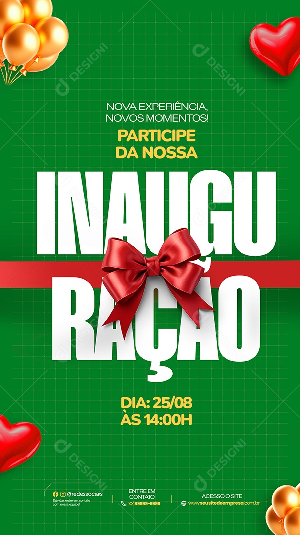 Story Convite de Inauguração Social Media PSD Editável