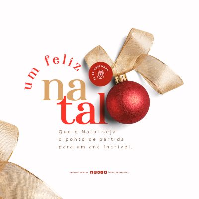 Um Feliz Natal 25 de Dezembro Social Media PSD Editável