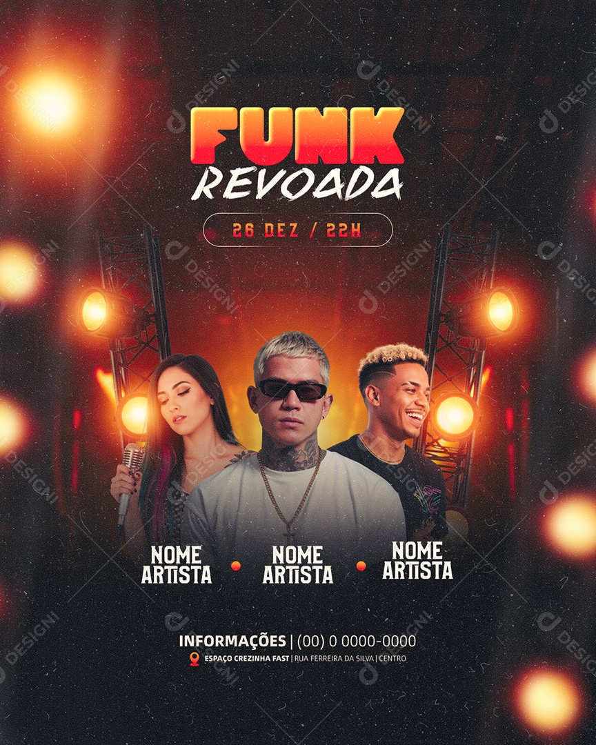 Flyer Funk Revoada Social Media PSD Editável