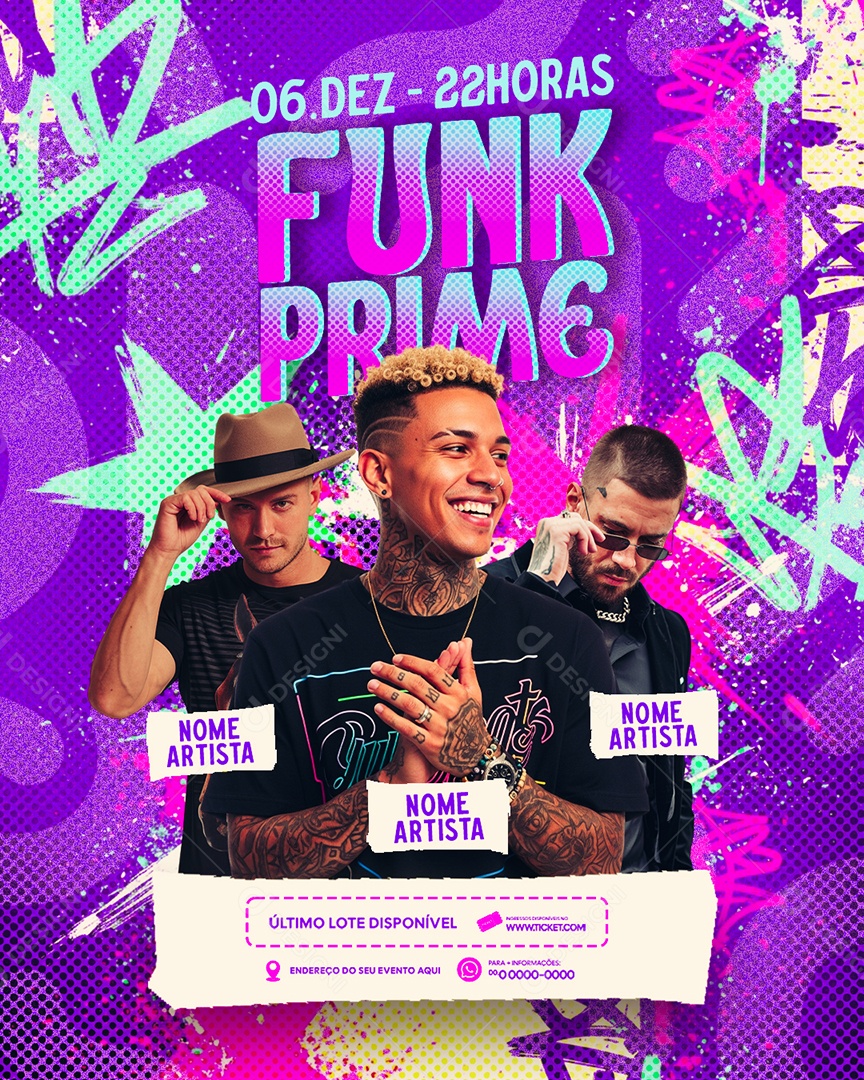 Flyer Funk Prime Social Media PSD Editável