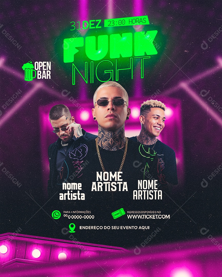 DFunk Night Social Media PSD Editável