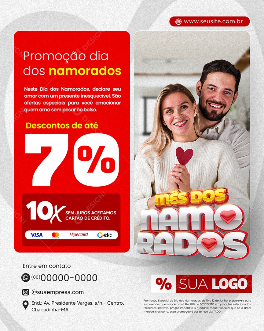 Mês dos Namorados Perfumaria Perfume e Memória Social Media PSD Editável