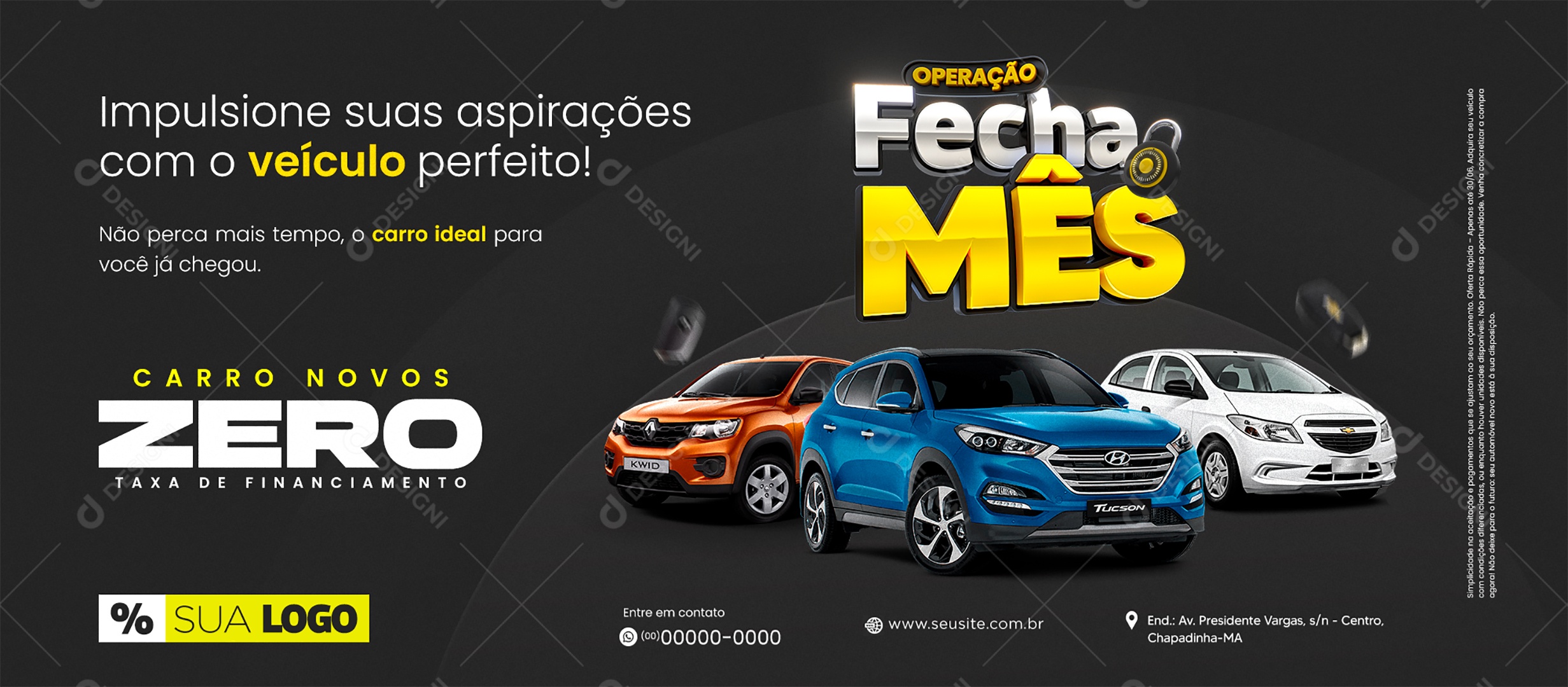 Banner Operação Fecha Mês Concessionária Social Media PSD Editável