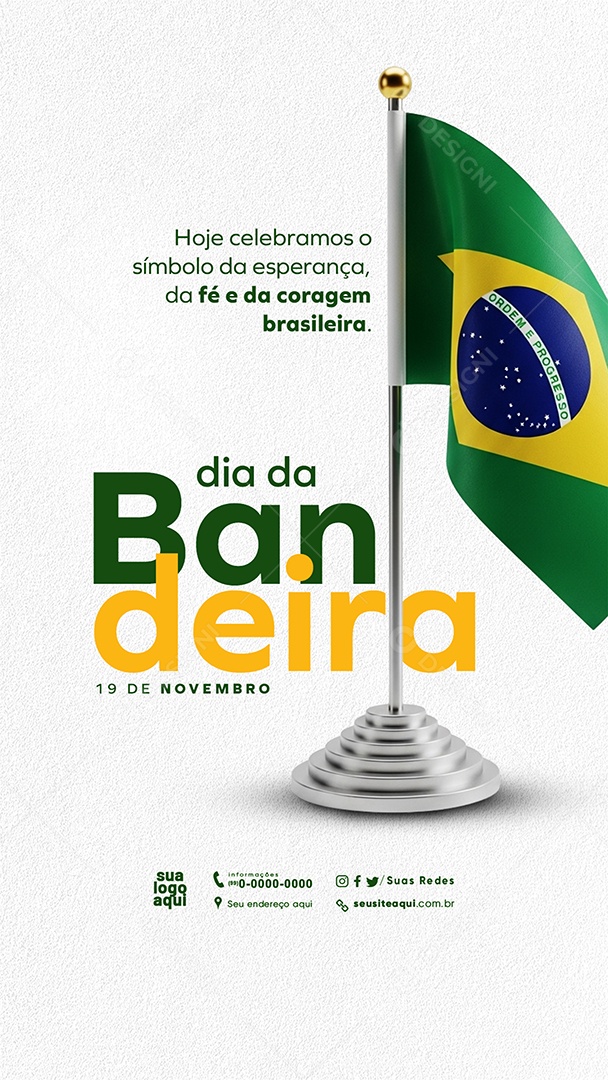 Story Dia da Bandeira 19 de Novembro Social Media PSD Editável