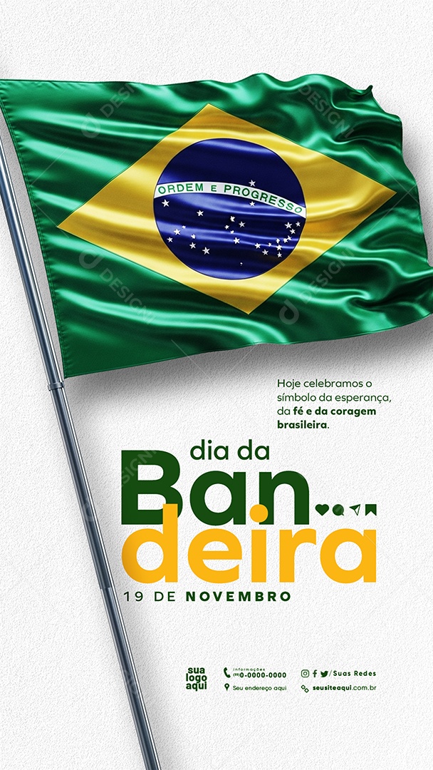 Story Dia da Bandeira 19 de Novembro Social Media PSD Editável