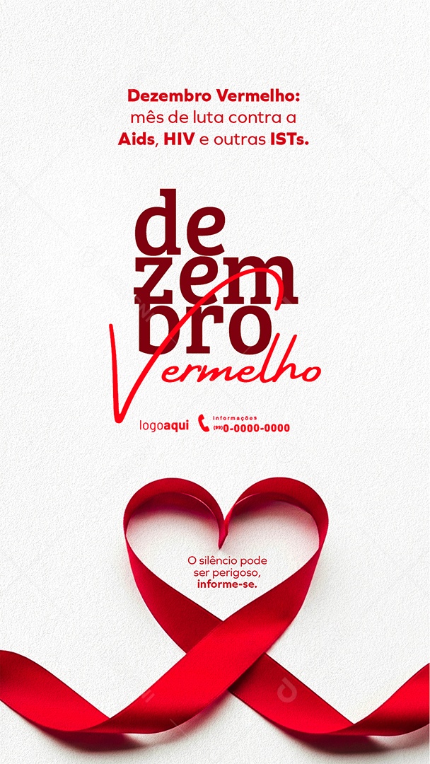 Story Dezembro Vermelho Mês de Luto Contra a Aids Social Media PSD Editável