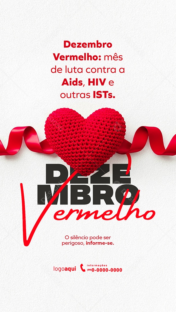 Story Dezembro Vermelho Mês de Luto Contra a Aids Social Media PSD Editável