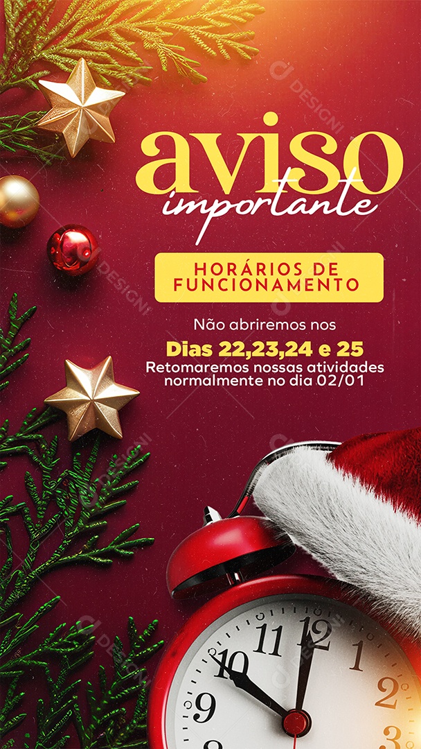 Story Aviso Importante Social Media PSD Editável