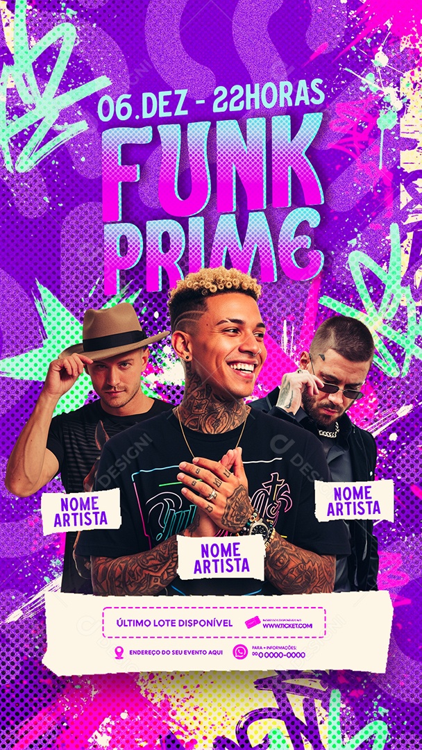 Story Flyer Funk Prime Social Media PSD Editável