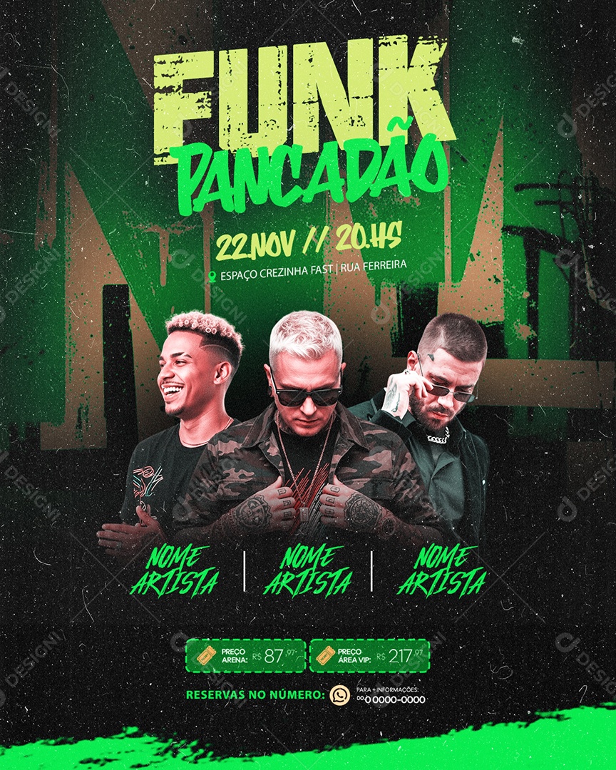 Flyer Funk Pancadão Social Media PSD Editável