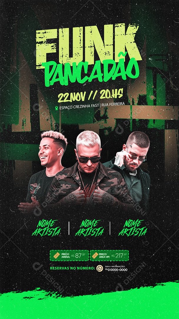 Story Flyer Funk Pancadão Social Media PSD Editável