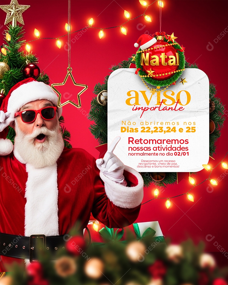 Aviso Importante Social Media PSD Editável