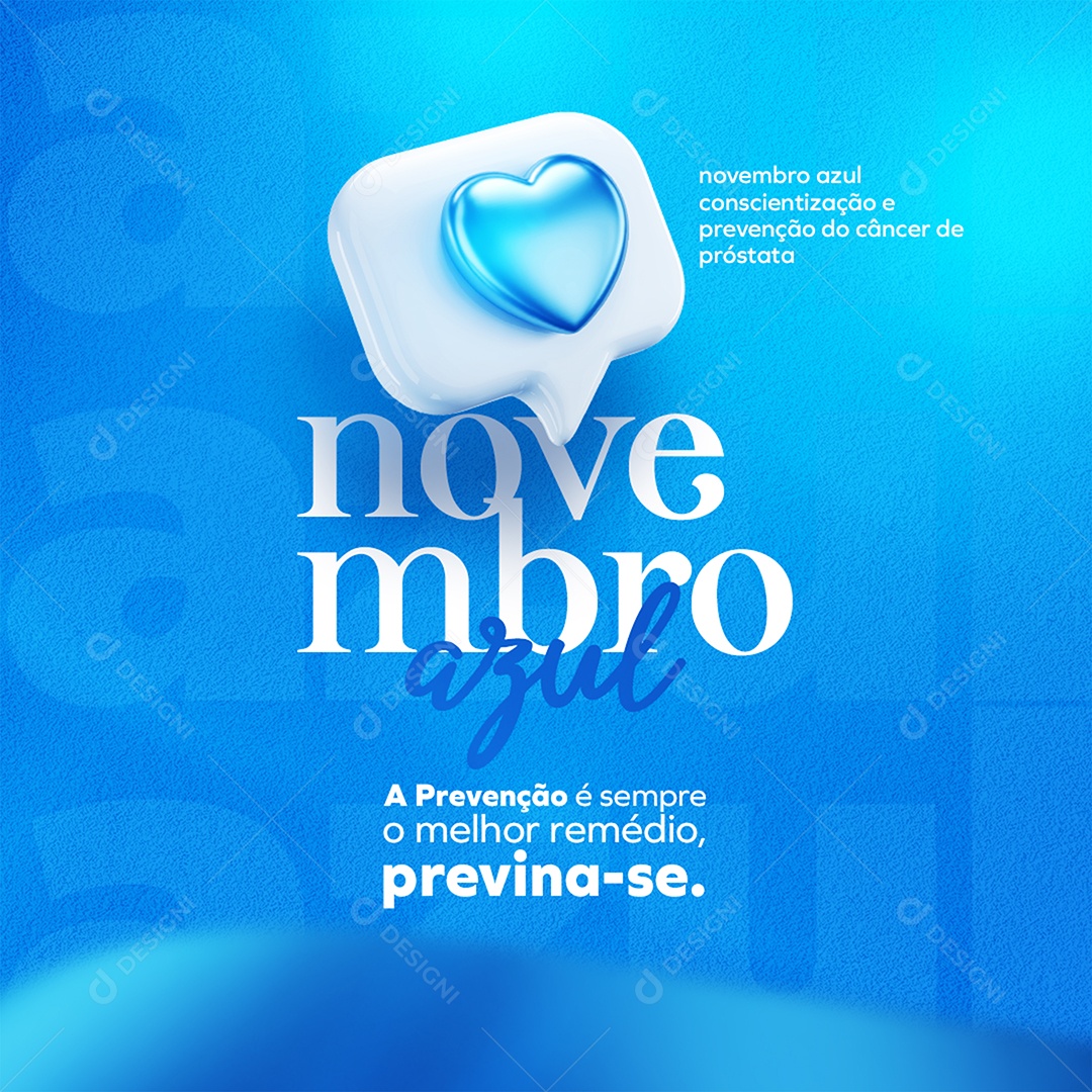 Novembro Azul Social Media PSD Editável