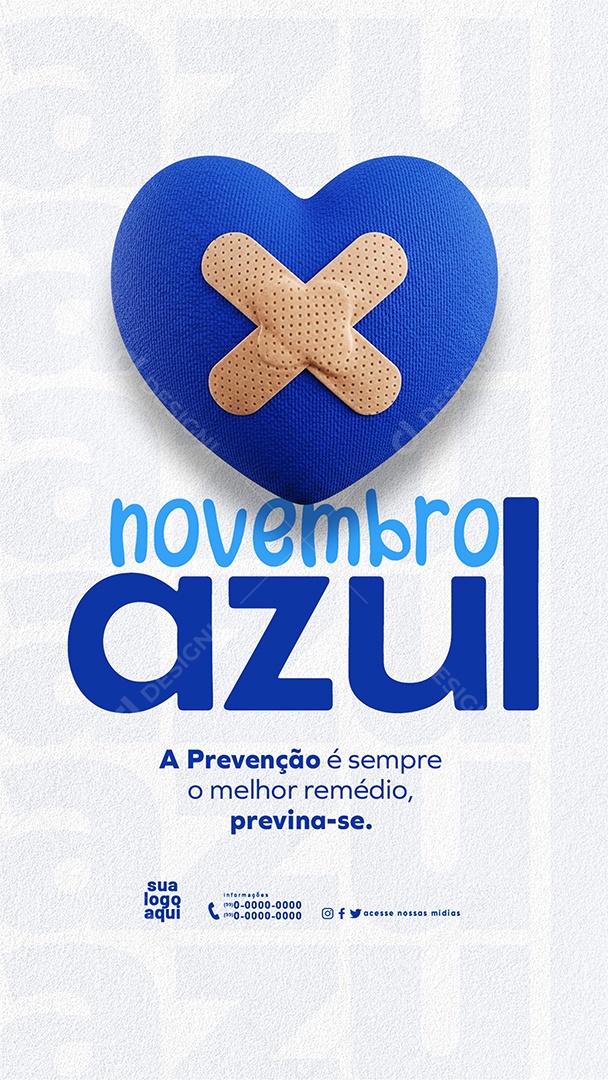 Story Novembro Azul Social Media PSD Editável