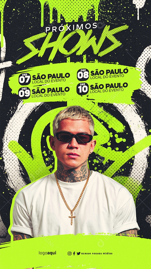 Story Flyer Próximos Shows Social Media PSD Editável