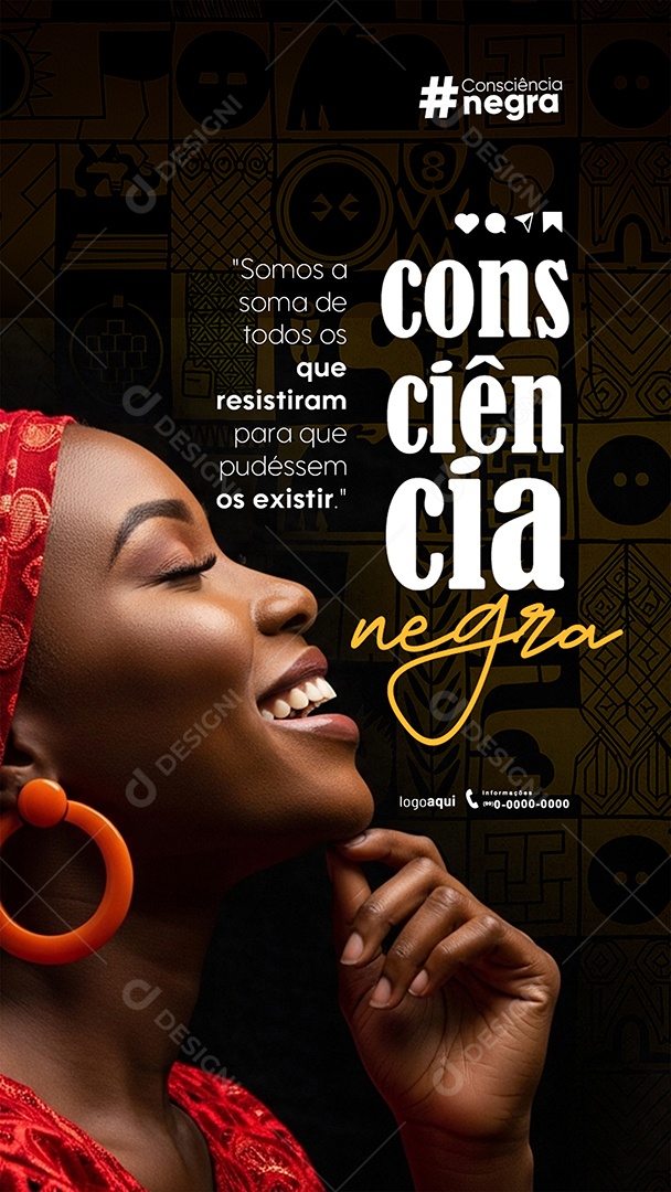 Story Dia da Consciência Negra 20 de Novembro Social Media PSD Editável