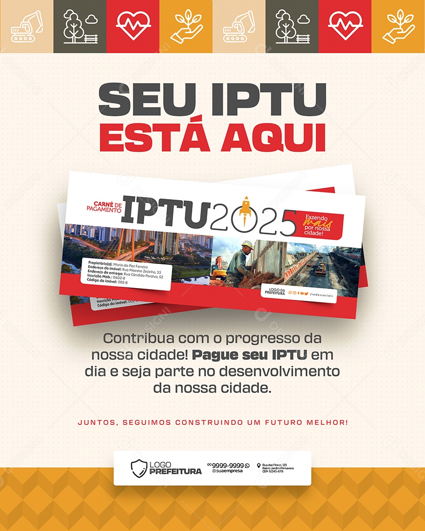 Social Media Prefeitura Municipal PSD Editável