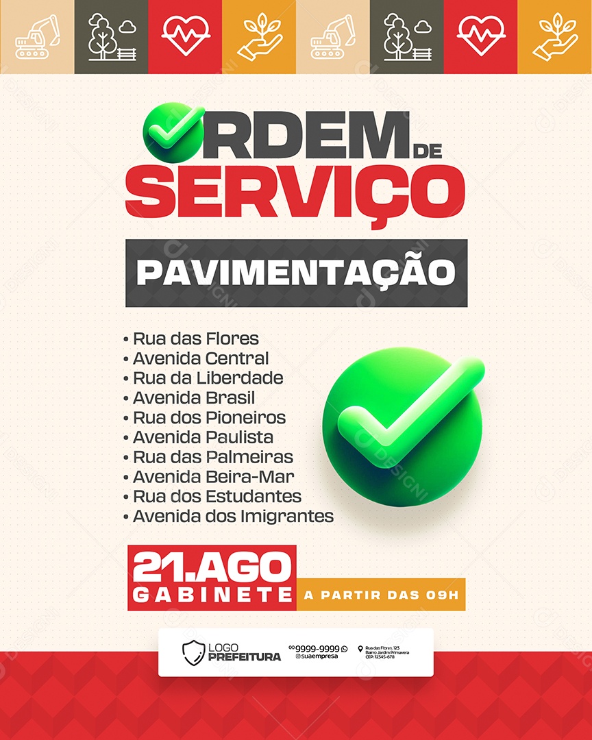 Social Media Prefeitura Municipal PSD Editável