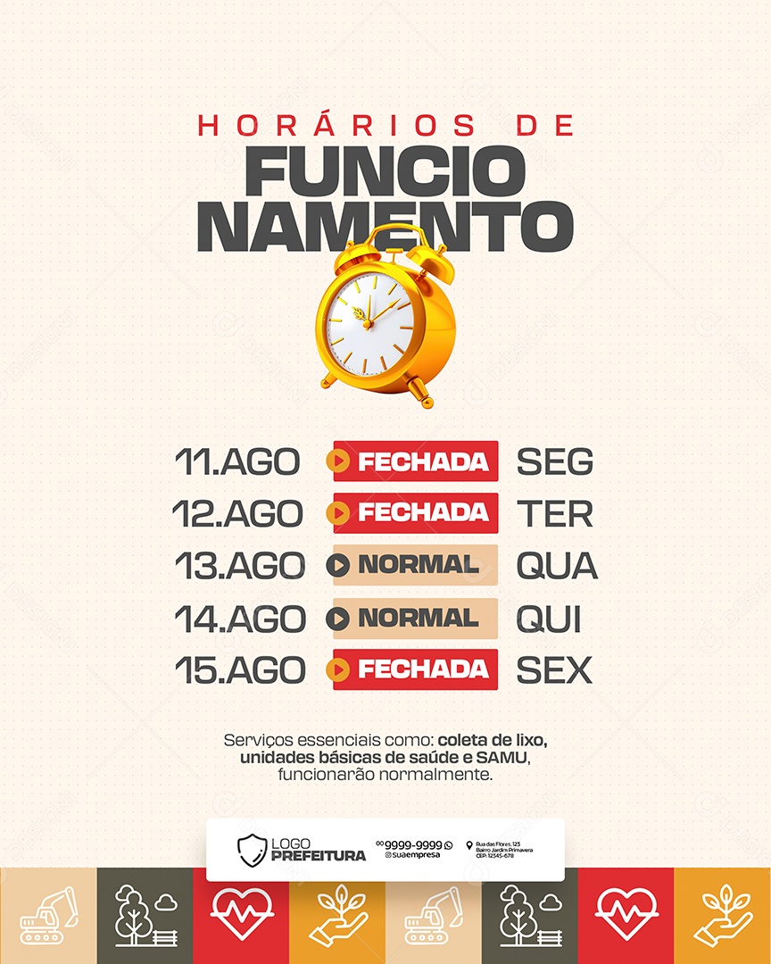 Social Media Prefeitura Municipal PSD Editável