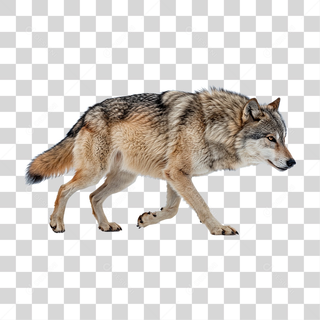 Lobo Correndo PNG Transparente