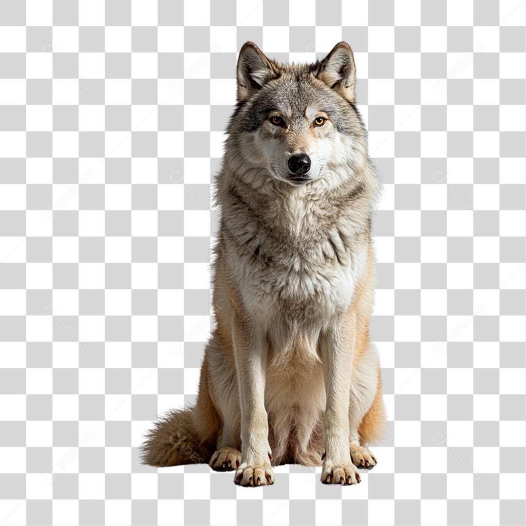 Lobo Cinzento PNG Transparente