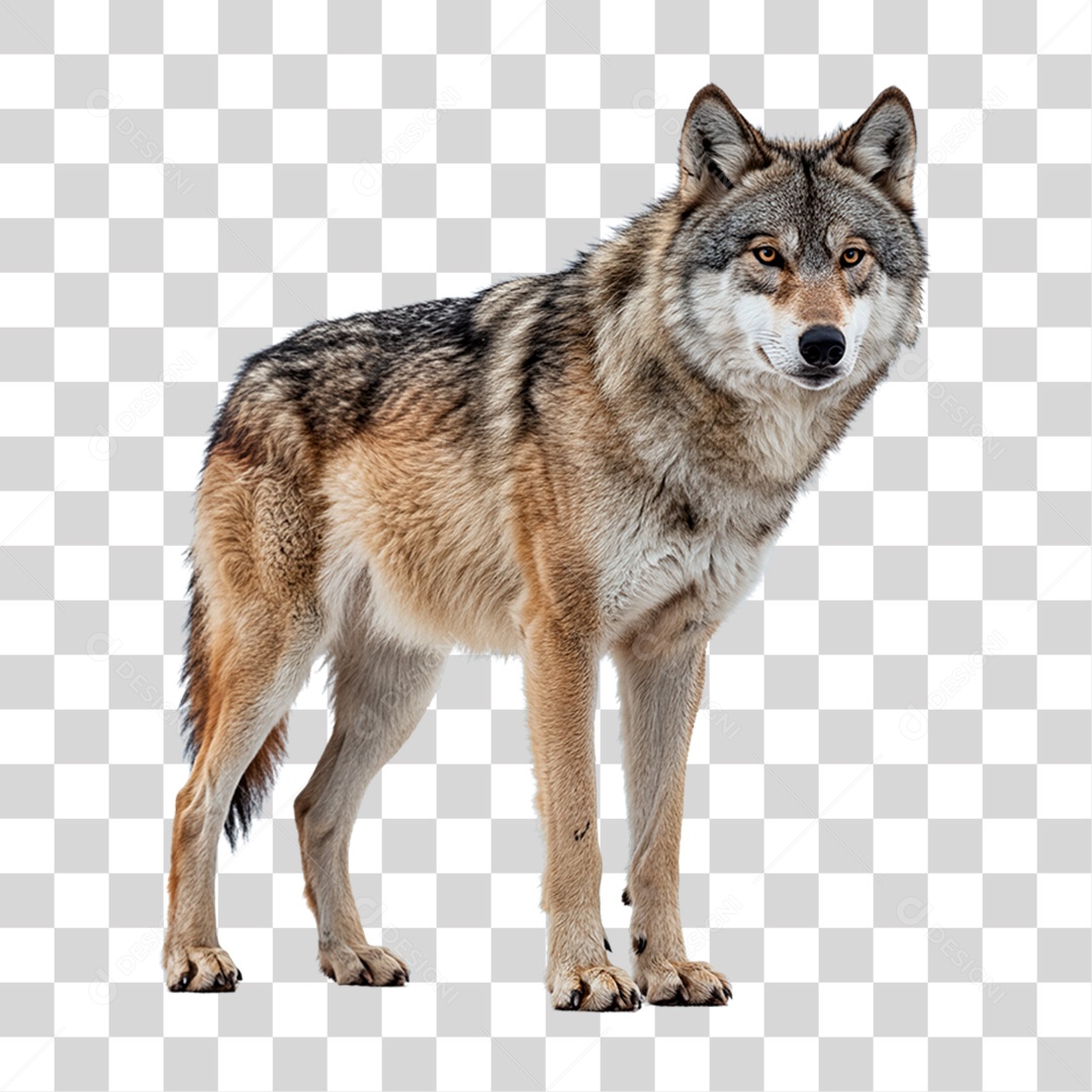 Lobo Cinzento PNG Transparente