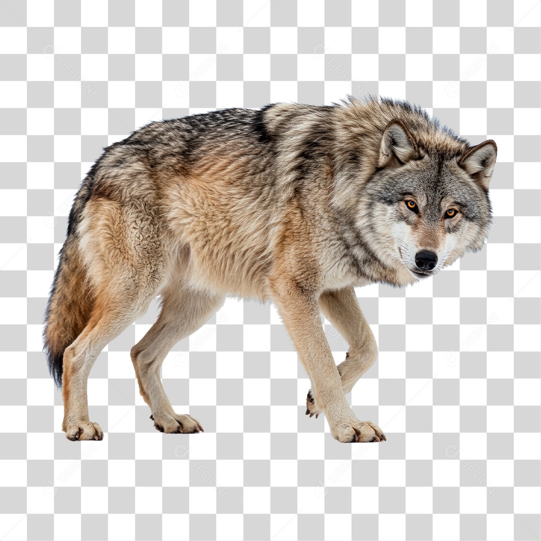 Lobo Correndo PNG Transparente