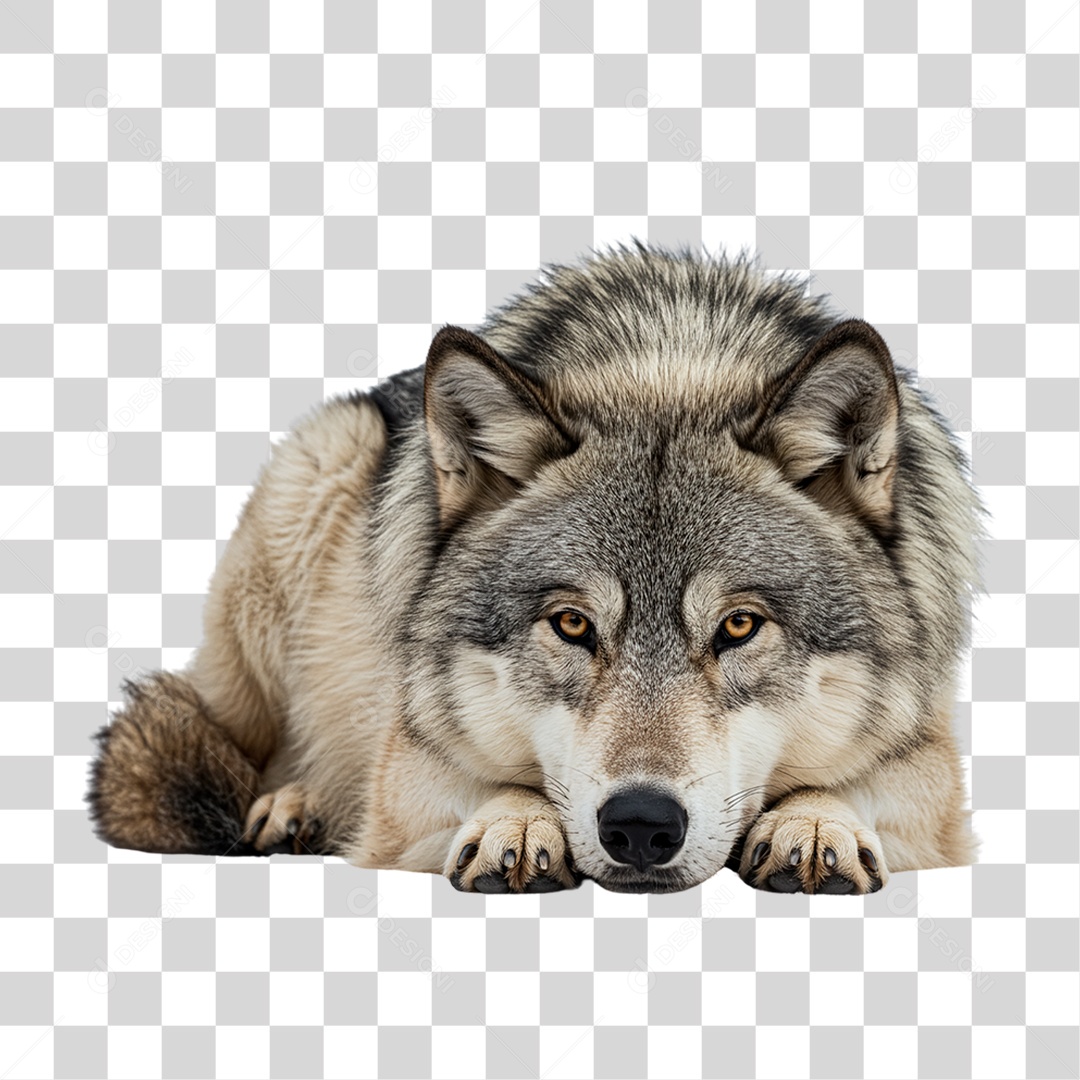 Lobo Cinzento PNG Transparente