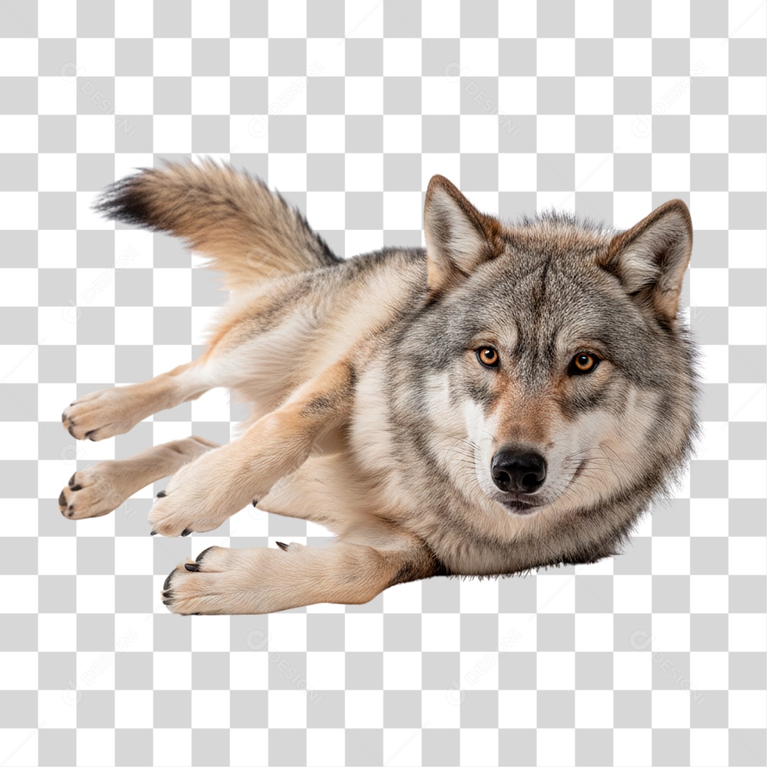 Lobo Cinzento PNG Transparente