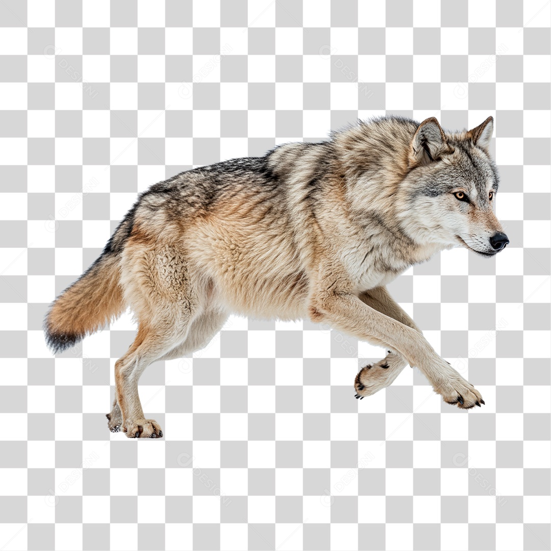 Lobo Cinzento PNG Transparente