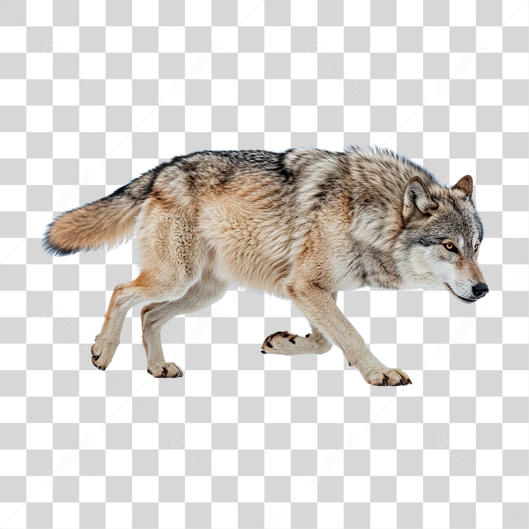 Lobo Cinzento PNG Transparente