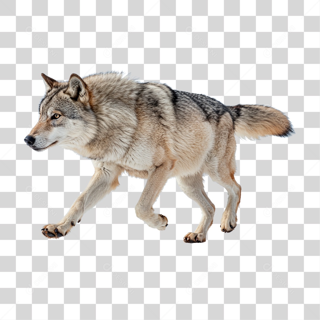 Lobo Cinzento PNG Transparente